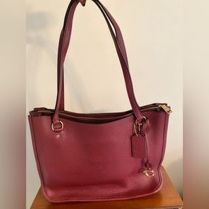 COACH pebbled leather shoulder bag.